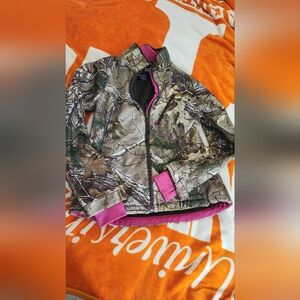 Realtree Camouflage Jacket with Pink Trim